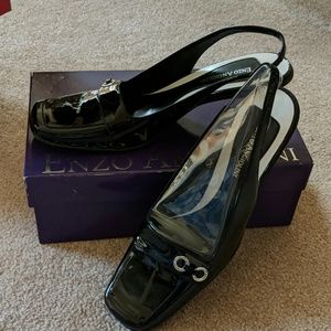 ENZO ANGIOLINI BLACK PATENT LEATHER SHOES